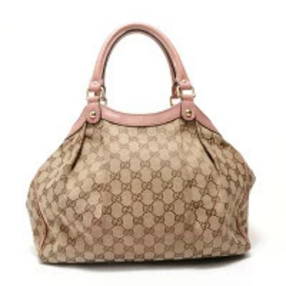 Gucci GG Canvas Shoulder Bag Beige Cream